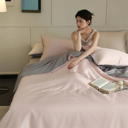 Mulberry Silk Bedding Set Luxury Natural 100% Silk Duvet Cover Set Bed Sheet Pillowcase Single Double Bedsheet King Queen Size