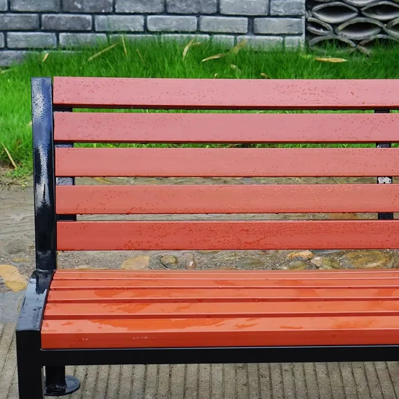 Customized Outdoor Aluminum Park Benches Patio Bench Seat Plastic Wood Long Urben Furniture for Public Area