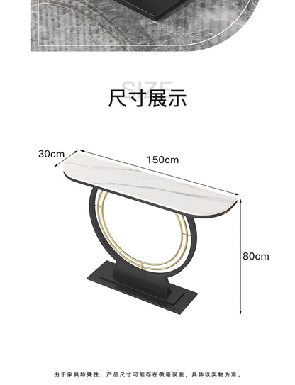 Light luxury rock slab entrance table against the wall Entry entrance cabinet Modern simple ultra-narrow decorative end view tab