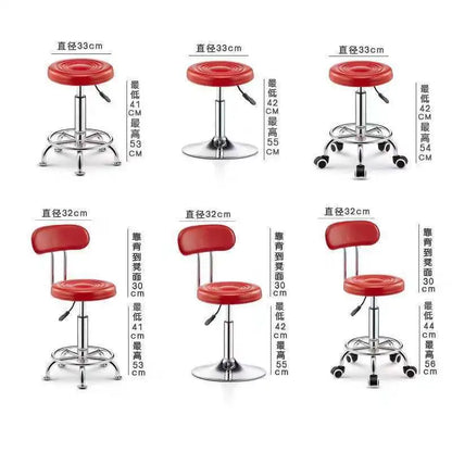 Bar Chair Bar Chair Stool Stool Haircut Chair Rotating Lifting Round Stool Backrest Pulley Chair Large Work Stool Supply