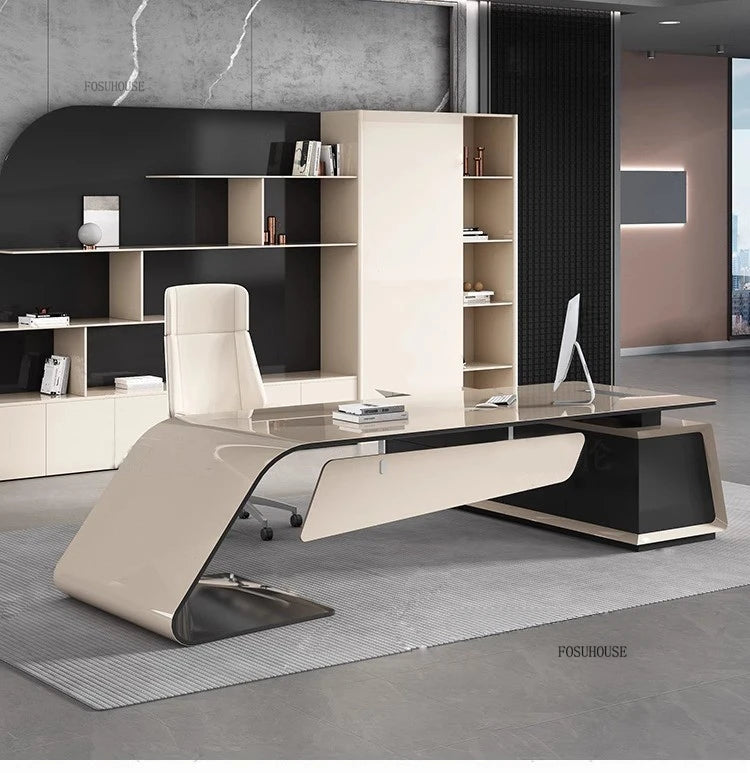 Minimalist Luxury Boss Office Desks Work Desk Corner Executive Table Home Study Desktop Computer Table for Office Furniture