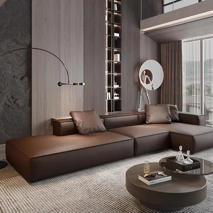 Nordic Minimalist Living Room Sofas Leather Sex Recliner Designer Lounge Sofas Garden Relaxing Designer Divano Salon Furniture