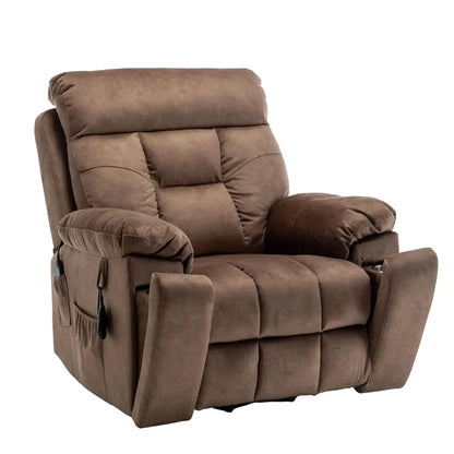 Dual Motor Power Lift Recliner for Elderly Adults with Heat Massage Lay Flat Feature Wireless Remote Cup Holder Customizable