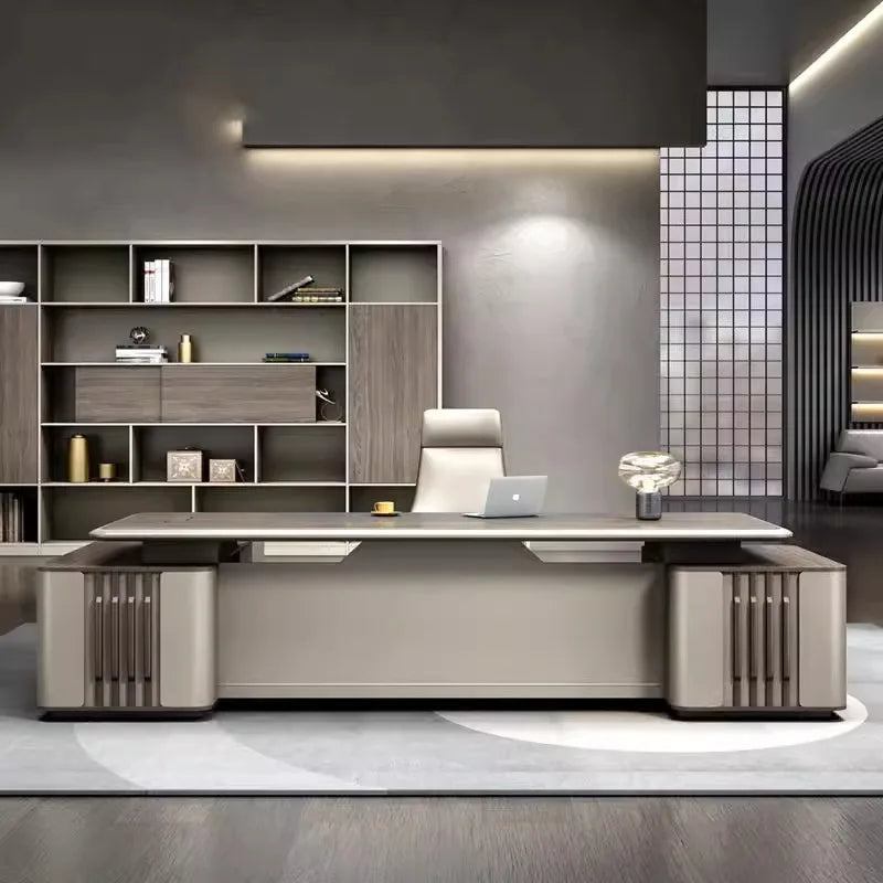 Boss table, desk, simple modern class desk, office table and chair combination