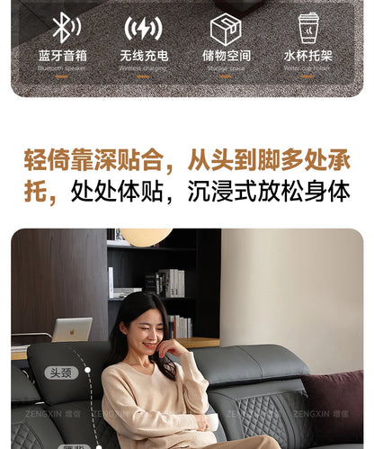 Genuine Leather Modern Sofas Luxury Recliner Comfortable Relax Armchairs Sofas Bedrooms Lazy Sillas Para Sala De Estar Furniture