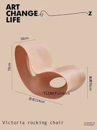Nordic Designer Rocking Chair Creative Home Lounge Chair Villa Living Room Balcony Bedroom Lazy Lounge Area Sofa Bed N p