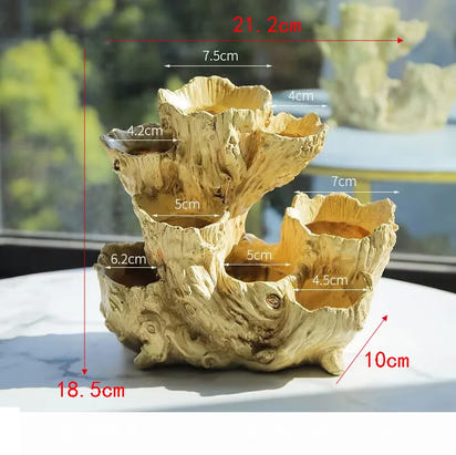 American Broken Root Shape Succulent Resin Flower Pot Outdoor Balcony Furnishing Crafts Garden Villa Vase Ornaments Decoration