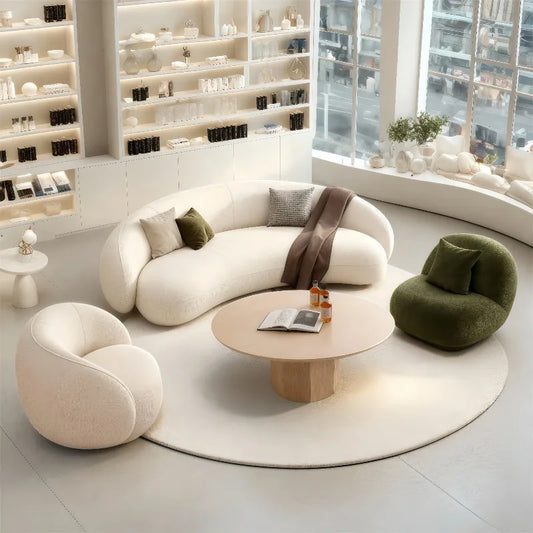 Oversized Designer Living Room Sofas Minimalist Curved Modern Living Room Sofas Lounges 2 Seater Divano Soggiorno Home Furniture