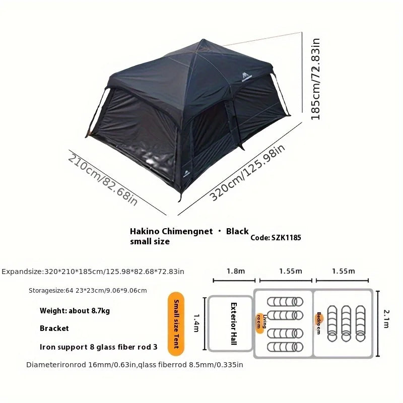 Mountainhiker Tent outdoor camping overnight two-bedroom portable thickened field awning camping equipment family gathering
