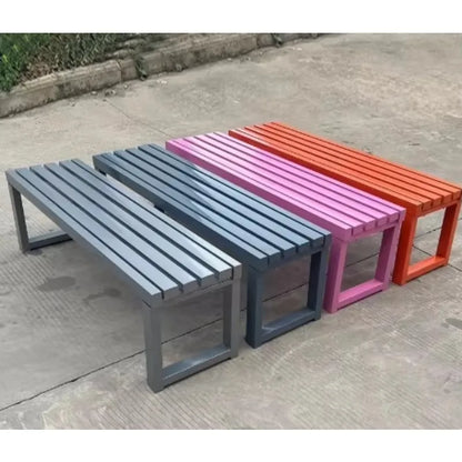 Banc extérieur de luxe pour hôtels modernes, jardins, patios, parcs, siège métallique imperméable et résistant au soleil pour les écoles et les hôpitaux