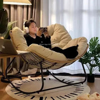 Outdoor Rocking Chair Adult Lazy Sofa Bird Nest Shaped Living Room Balcony Nap Small Apartment Rattan Woven Adul Rocking Chair