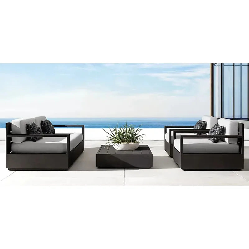 New Design Patio Outdoor Furniture Sofa Set Large Aluminum Outdoor Garden Sofa Terrace Furniture Outdoor