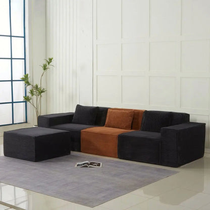 Compressed SofaNew Design Living Room Furniture L-Shape Sectional Sofa Comfortable Fluffy Vacuum Compressed Comfy Sofa Set Modul