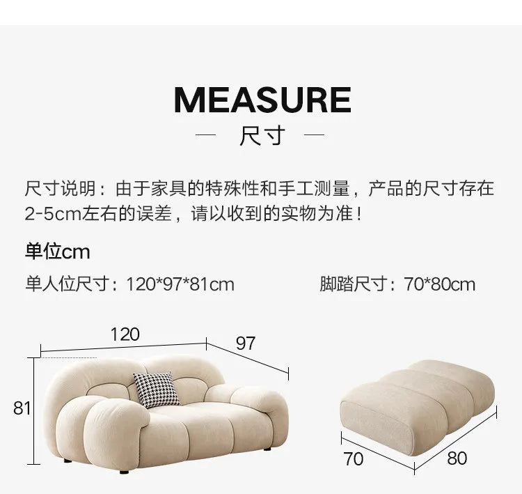 Big Size Living Room Sofa Luxury Italian Full Luxury Armchair Couch Cloud 2 People Corner Floor Reclining Furniture Decoration