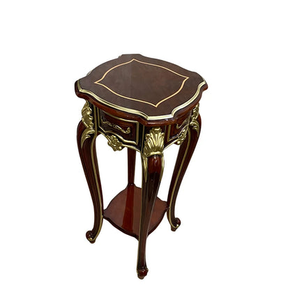 Solid wood flower stand, living room coffee table, piano paint rack, high-end furniture