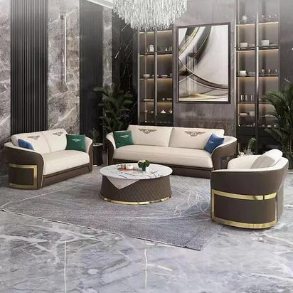 z Italian Design Luxury Leather Furniture Villa Home Customization Modern Living Room Large Modular Combination Sofa
