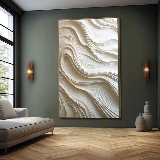 Abstract 3D Textured Canvas Painting 3D Vision Wall Art Minimalism Geometry Poster Print Office Living Room Modern Home Decor