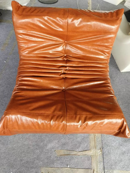 Oil wax caterpillar sofa, fashionable, high-end and atmospheric, luxurious decoration for living room, bedroom, hotel