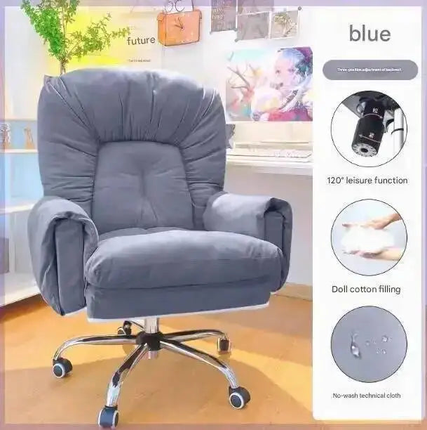 Chair Office Modern Salon Luxury Lazy Ergonomic Executive Office Chair Relaxing Reading Wheels Mobilya Lounge Suite Furniture