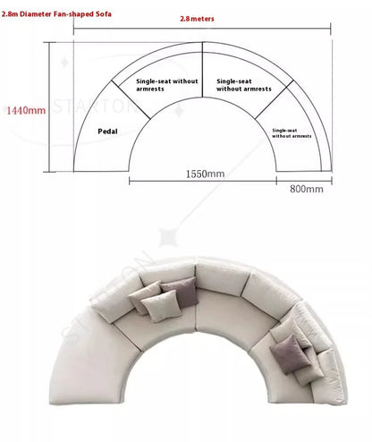 Designer Style Curved  Hotel Reception  Office Guests'  Modern Design  Foam Filling Sofa Hotel Application