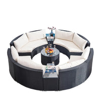 Garden Set Teak Sofa, Rattan Garden Furniture Leisure Sofa