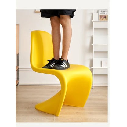 XJBS7 #Nordic Home Dining Pandong Chair Plastic Chair Back Stool Hospitality Waiting Chair