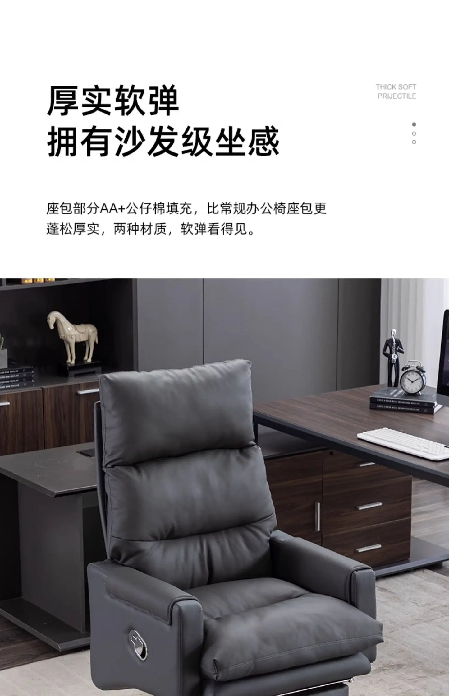 Armchair Ergonomic Office Chairs Meeting Boss Modern Recliner Office Chair Swivel Adjustable Office Furniture Silla Oficina LLOC