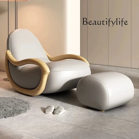 Italian Support Living Room Chairs Simple White Lazy Designer Recliner Chairs Armchair Sofa Comfy Fauteuil Salon Home Furnitur
