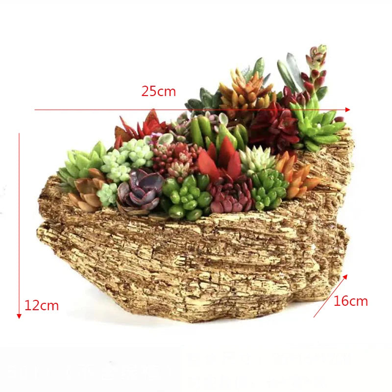 American Broken Root Shape Succulent Resin Flower Pot Outdoor Balcony Furnishing Crafts Garden Villa Vase Ornaments Decoration