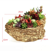American Broken Root Shape Succulent Resin Flower Pot Outdoor Balcony Furnishing Crafts Garden Villa Vase Ornaments Decoration