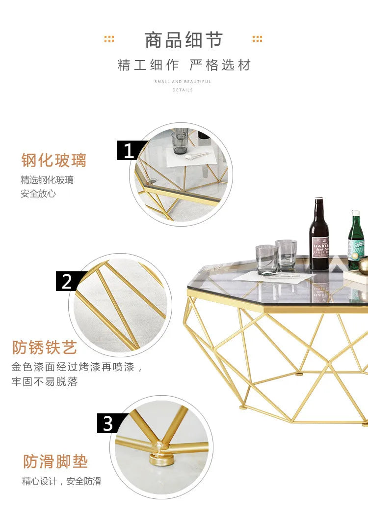S Nordic Aesthetic Coffee Table Clear Simple Unique Designer Decoration Side Table Standing Lounge Couchtisch Salon Furniture