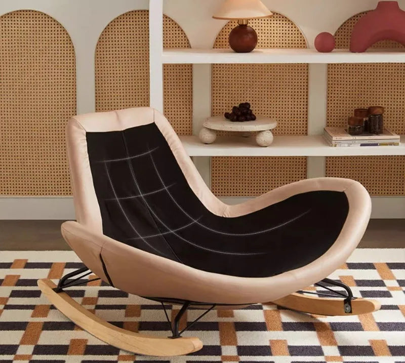 Thickened Penguin Rocking Chair Balcony Sofa Home Bedroom Leisure Chair Wide