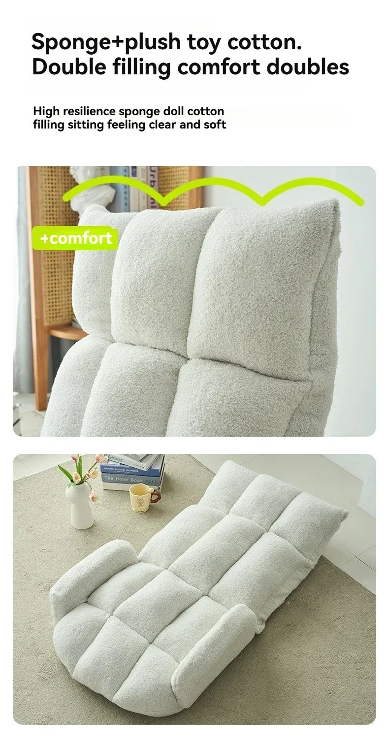 Cloud roll folding lazy sofa tatami backrest bay window lounge chair living room bedroom balcony floor internet famous sofa