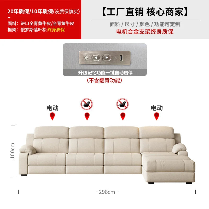 Luxury Modern Electric Sofa Multifunctional Fabric Minimalist Relaxing Sofa Simple Comfortable Divano Living Room Furniture