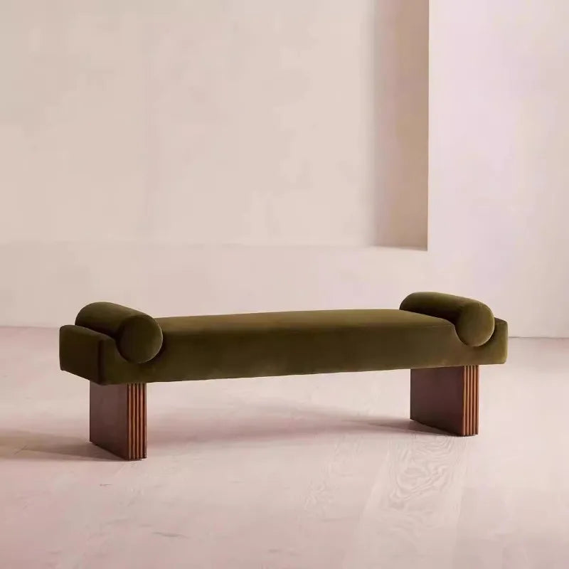 French retro style sofa bench stool living room pedal entrance shoe change stool bedroom bedside stool senior feeling cloakroom