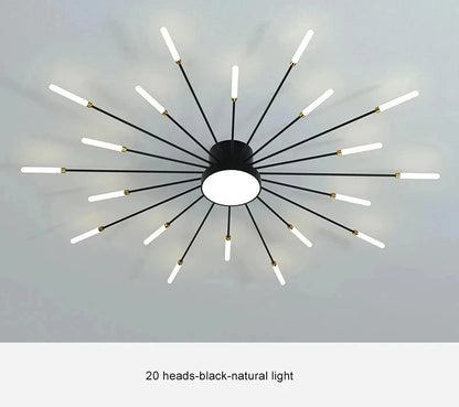 Creative Flower Shapes LED Ceiling Lamp Modern Living Room Decor Fixture Home Children's Light Bedroom Dining Room Chandelier