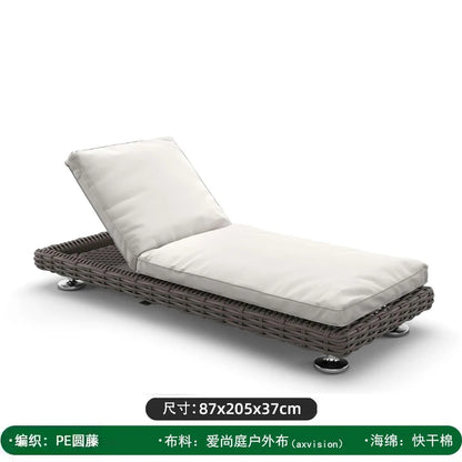Outdoor leisure sofa, courtyard balcony, coffee table combination, outdoor outdoor garden, rattan woven leisure furniture