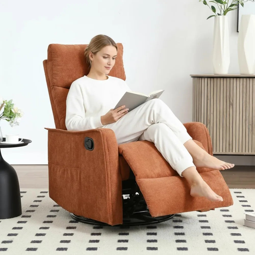 360 Swivel Rocking Recliner Chair for Adults, Nursery Rocking Chair with Heat and Massage, Glider Reclining Chair, Customized