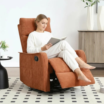 360 Swivel Rocking Recliner Chair for Adults, Nursery Rocking Chair with Heat and Massage, Glider Reclining Chair, Customized