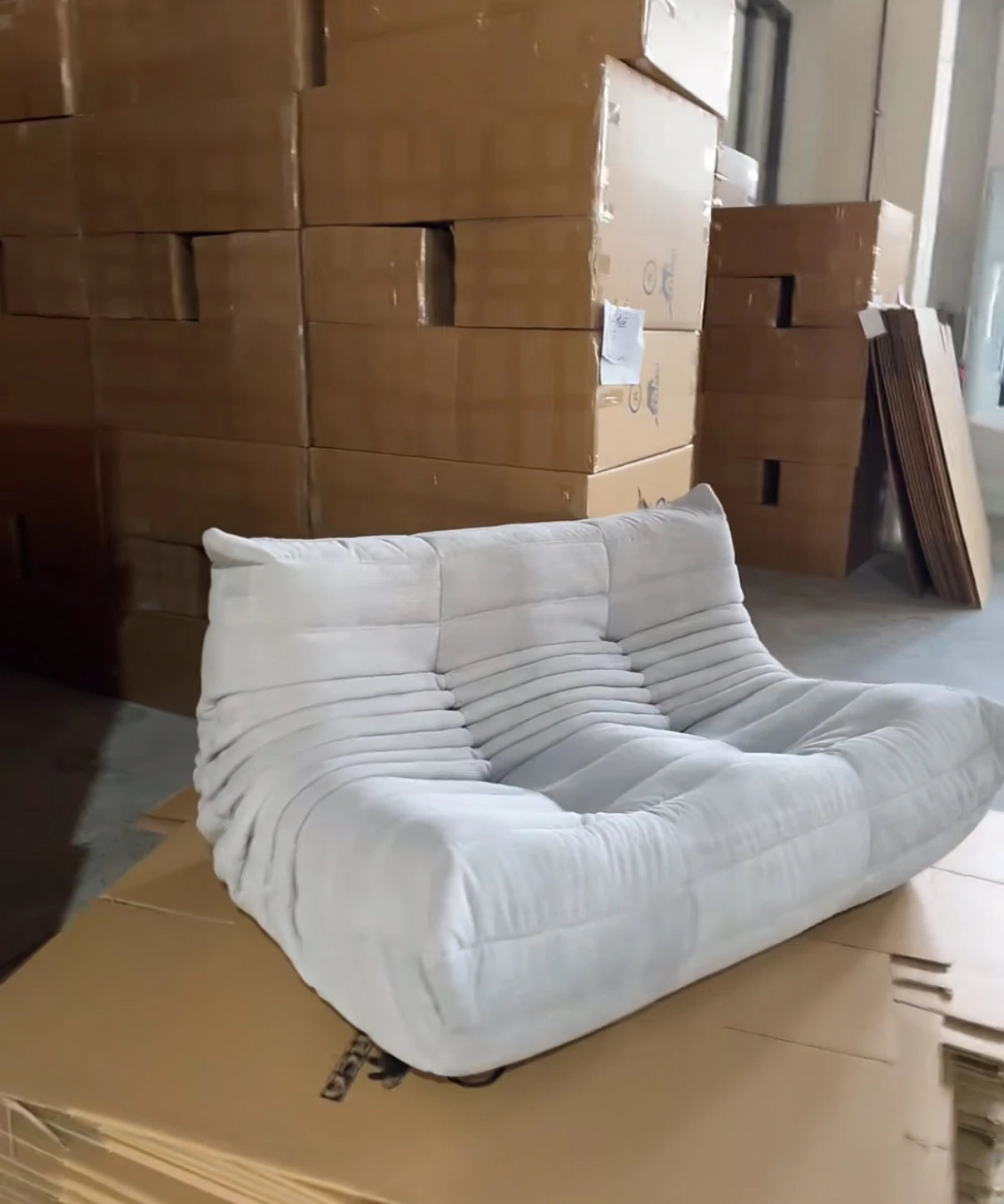 Two sofas, wife's favorite, daughter's favorite, the best seat for taking a shower, caterpillar sofa, luxury item Luxury has con