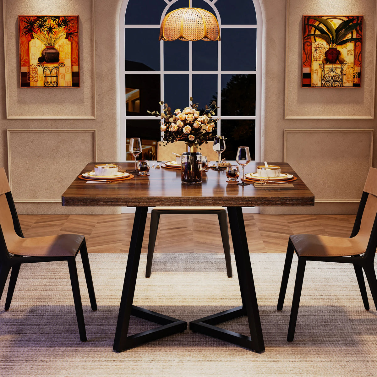 Tribesigns Square Dining Table for 4, 31.5