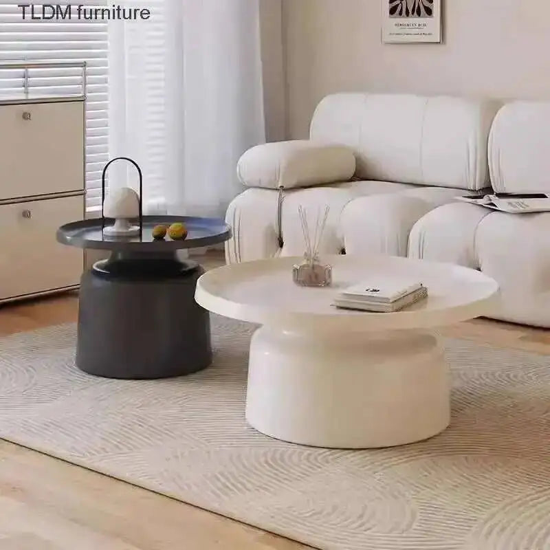 Metal Black Coffee Table Living Room Light Luxury Modern Round Coffee Tables Minimalist Nordic Kaffee Tische Home Furniture