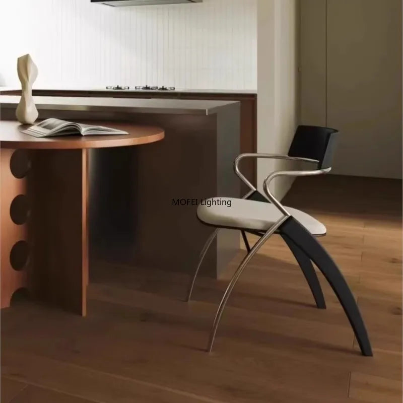 Antique Danish Designer Dining Chair Retro Simple Household Solid Wood Backrest Armchair Net Red Coffee Shop Leisure Chair