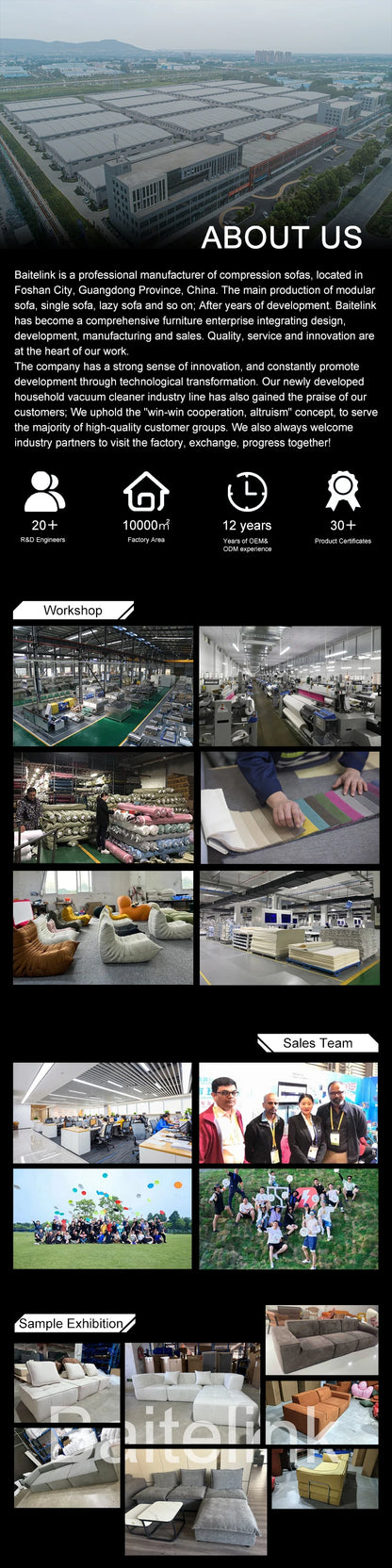 Modern L Shape Vacuum Pack Cost-Effective Recliner Set Sofa Living Room Home Furniture Office Sponge Sofa Compression