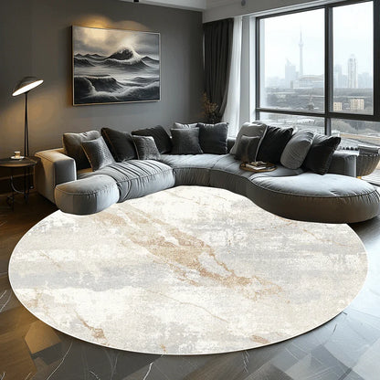 Abstract Round Carpet Living Room Decoration Home Modern Bedroom Decor Carpet Balcony  Washroom Floor Mat  Washable Pet Rugs