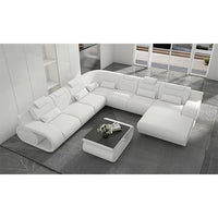 Living Room Luxury Corner Couches Furniture Set U Shape Cover Sectional Leather Sofa