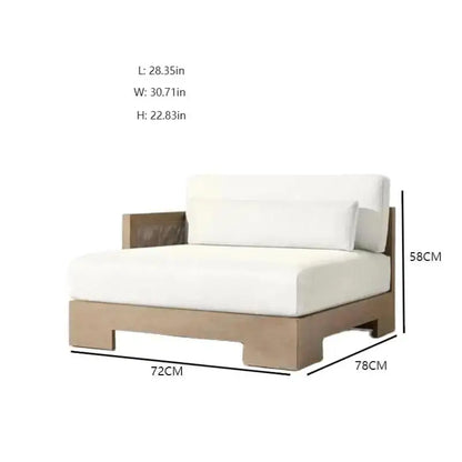 Outdoor Patio Garden Set all Weather Teak Wicker Ubud Modular U-Sofa Sectional Luxury Outdoor Furniture