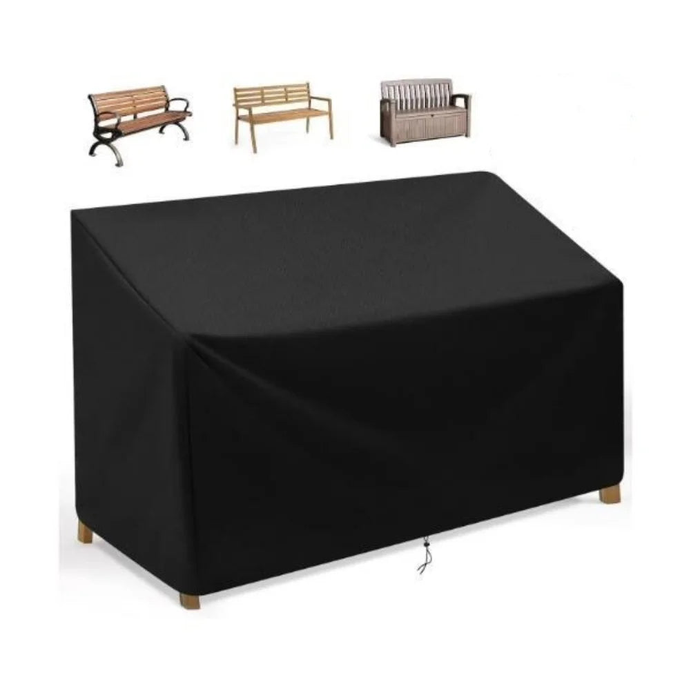 1pc Garden Bench Cover Waterproof Oxford Fabric Breathable Furniture Seat Protective Cover For 2/3/4-seater Benches Spare Parts
