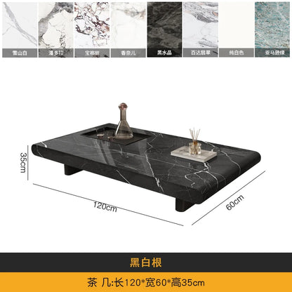 minimalist advanced sense modern simple living room household rectangular oval marble coffee table