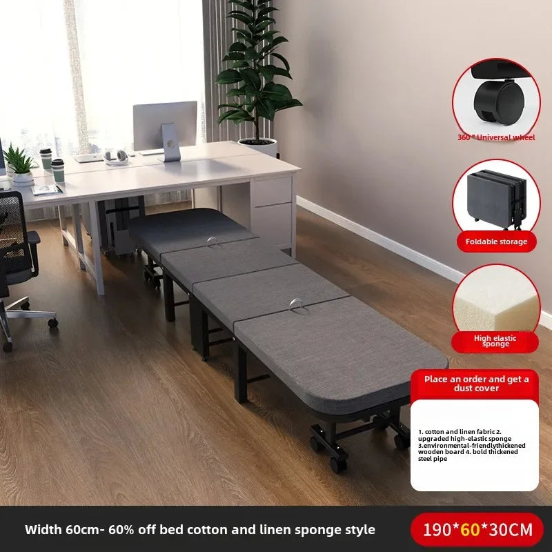 Rollaway bed Single office lunch break bed Nap bed Portable retractable hidden escort bed Rollaway bed Camp bed
